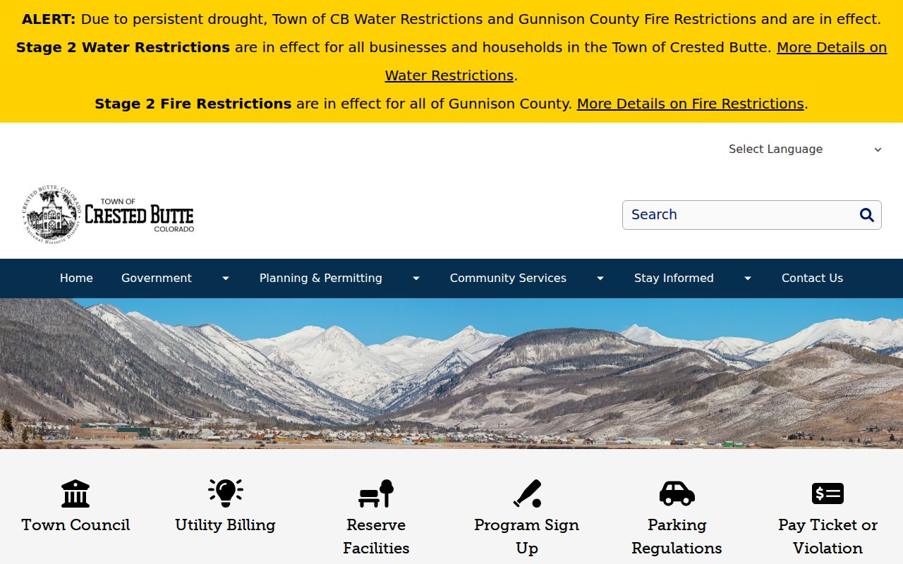 Crested Butte criminal court record access through Municipal Court